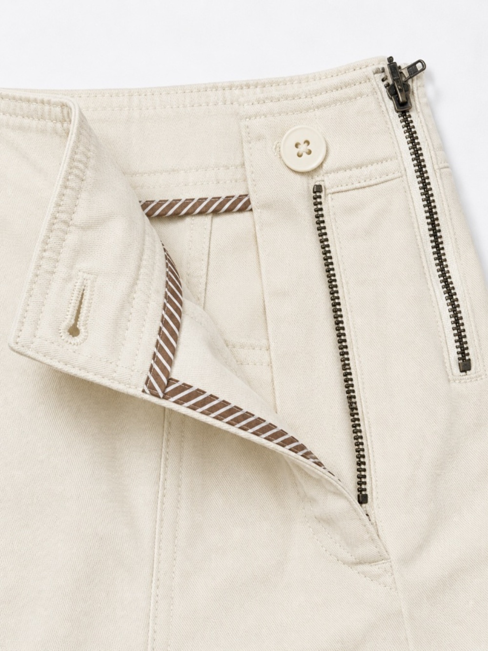 Anthropologie Maeve Ivory Sailor Wide Leg Crop Pants Size 2 - Picture 5 of 6